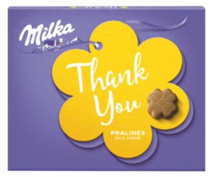Шоколадови Бонбони с Млечен Крем Thank You Milka 110 г