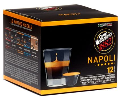 Кафе Капсули Caffe Vergnano Napoli Съвместими с Dolce Gusto 12 бр