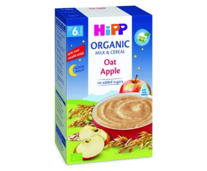Био Млечна Каша Ябълка и Овес от 6-ия Месец Hipp Good Night 250 г