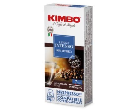 Кафе Капсули Kimbo Lungo Intenso 100% Arabica Съвместими с Nespresso 10 бр