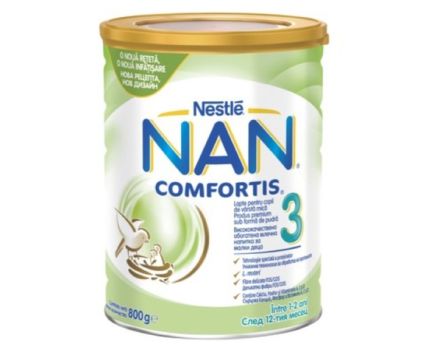Мляко за Малки Деца след 12-ия Месец Nestle Nan Comfortis 3 800 г