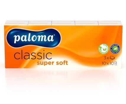 Носни Кърпички Paloma Classic Трипластови 10 х 10 бр