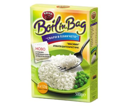 Дългозърнест Ориз Жасмин Boil in Bag Krina 4 х 125 г