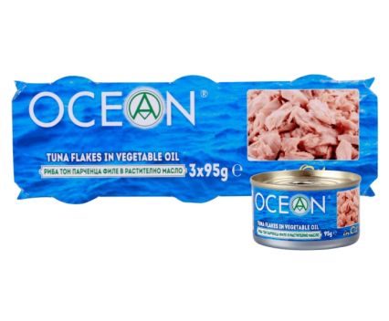 Риба Тон Филе в Растително Масло Ocean 3 x 95 г