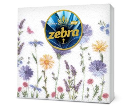 Салфетки Zebra Flora Decor 45 бр