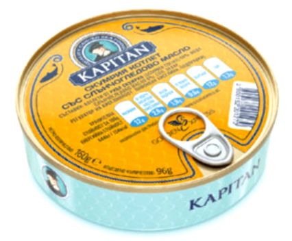 Скумрия Котлет в Слънчогледово Масло Kapitan 160 г