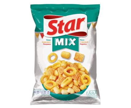 Царевични Пръчици Star Mix Пица, Кашкавал и Паприка 90 г