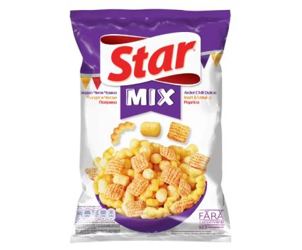 Царевични Пръчици Star Mix Сладко Чили, Йогурт и Чесън, Паприка 90 г