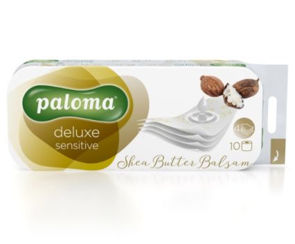 Тоалетна Хартия Paloma Deluxe Sensitive Shea Butter Balsam 4 пл. 10 бр
