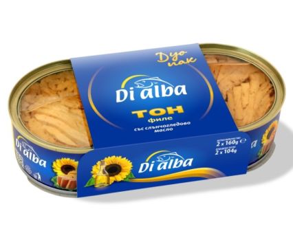 Риба Тон Филе в Слънчогледово Масло Di Alba 2 бр х 160 г