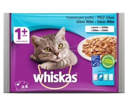 Котешка Храна Пауч Селекция Риба Whiskas 4 x 100 г