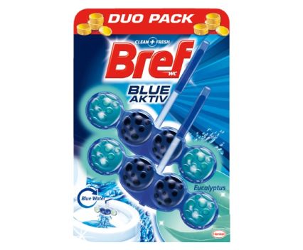 Ароматизатор за Тоалетна Чиния Bref Blue Aktiv Eucalyptus 2 х 50 г