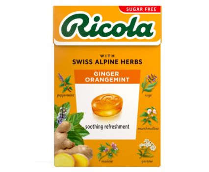 Билкови Бонбони Без Захар с Джинджифил и Портокалова Мента Ricola 40 г