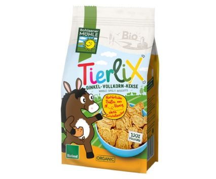 Био Детски Бисквити от Спелта Без Добавена Захар Tierlix Bohlsener Muhle 125 г