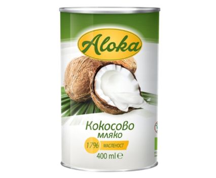 Био Кокосово Мляко 17% Масленост Aloka 400 мл