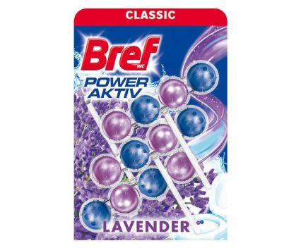 Ароматизатор за Тоалетна Чиния Bref Power Aкtiv Lavender 3 х 50 г