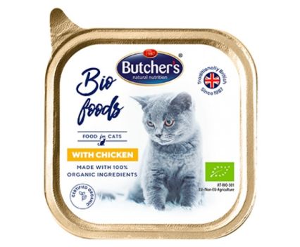 Био Пастет за Котки с Пиле Butcher's Bio Foods 85 г