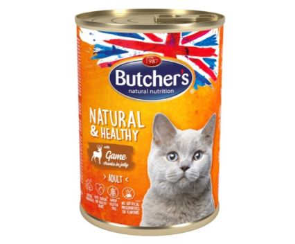 Храна за Котки Хапки в Желе с Дивеч Butcher's Natural & Healthy 400 г
