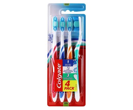 Четка за зъби Colgate Triple Action Medium 4 бр