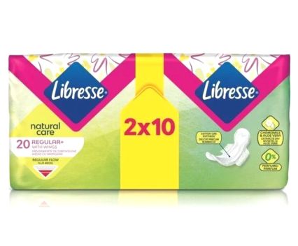 Дамски Превръзки Libresse Natural Care Normal Duo Pack 20 бр