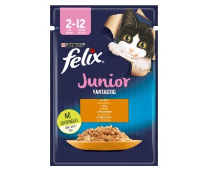 Храна за Малки Котенца Пауч Пиле в Желе Felix Fantastic Junior 85 г