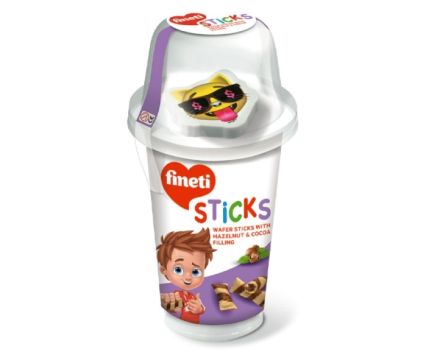 Течен Шоколад с Мини Вафли Fineti Dips & Sticks + Играчка 45 г
