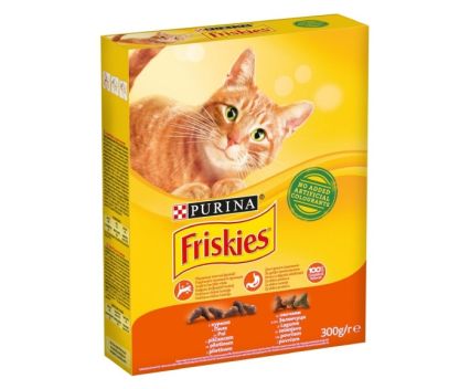 Котешка Храна Пиле със Зеленчуци Purina Friskies Adult 300 г