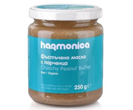 Био Фъстъчено Масло Harmonica с Парченца 250 г