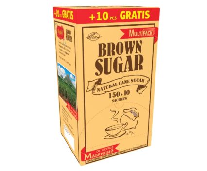 Кафява Захар Пакетчета Brown Sugar 150 бр +10 бр х 4 г