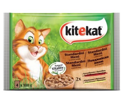 Котешка Храна Пауч Kitekat Ловджийско Меню 4 х 100 г
