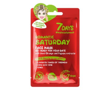 Маска за Изравняване на Тена на Кожата 7 Days Romantic Saturday 28 г