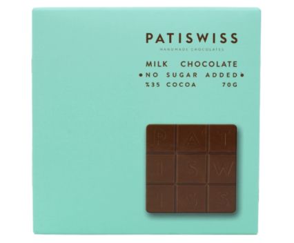 Млечен Шоколад Без Захар PatiSwiss 70 г