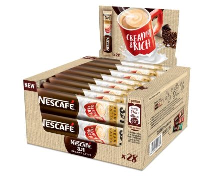 Разтворимо Кафе Nescafe 3in1 Creamy Latte Кутия 28 бр x 17 г