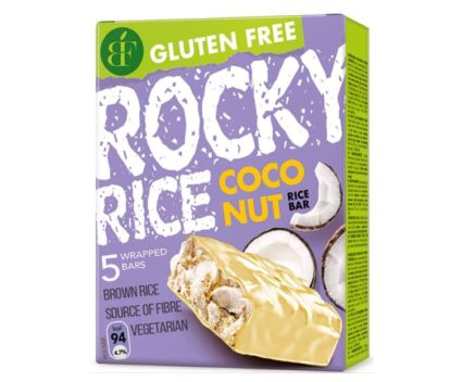 Оризово Блокче Rocky Rice Бял Шоколад и Кокос Без Глутен 5 бр х 18 г