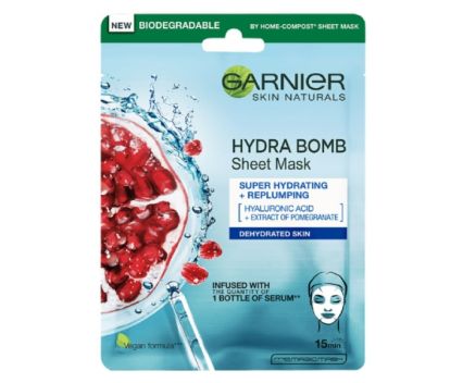 Памучна Маска за Лице за Дехидратирана Кожа Garnier Aqua Bomb 1 бр