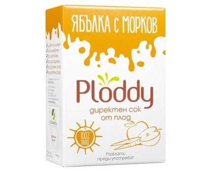 Студено Пресован Сок Ploddy от Ябълка с Морков 3 л