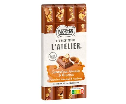 Млечен Шоколад с Карамелизирани Бадеми, Бадеми и Лешници Nestle L'Atelier 170 г