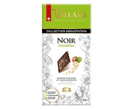 Черен Шоколад с Лешници Villars 100 г