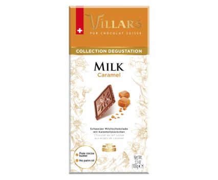 Млечен Шоколад с Карамелен Чипс Villars 100 г