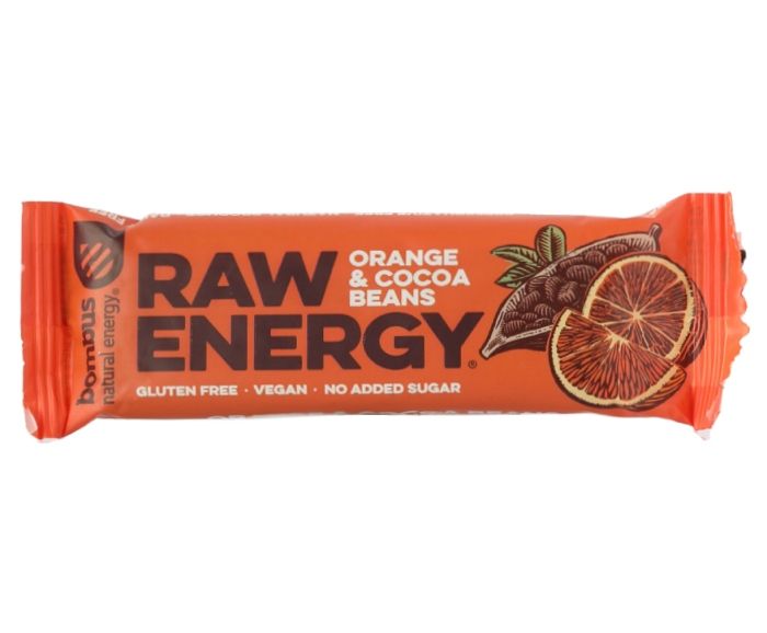 Суров Бар Raw Energy с Портокал и Какаови Зърна 50 г