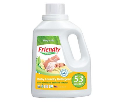 Концентриран Гел за Пране на Бебешки Дрешки Friendly Organic с Омекотител Магнолия 1.570 л