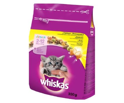 Котешка Храна за Малки Котенца с Пилешко Whiskas Junior 300 г