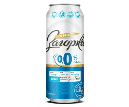 Безалкохолна Бира Загорка 0% Кен 500 мл