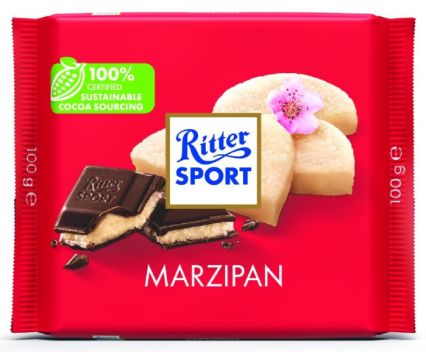 Черен Шоколад с Марципан Ritter Sport 100 г