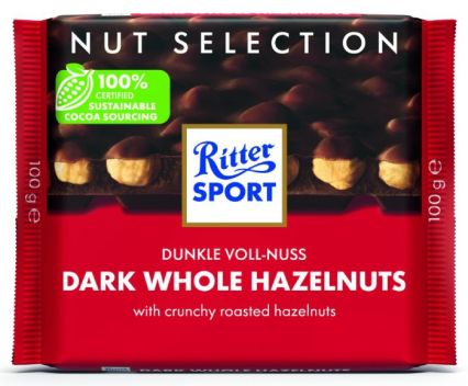 Черен Шоколад с Цели Лешници Ritter Sport 100 г