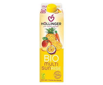 Био Плодов Сок Multi Sunrise с Морков Hollinger 1 л