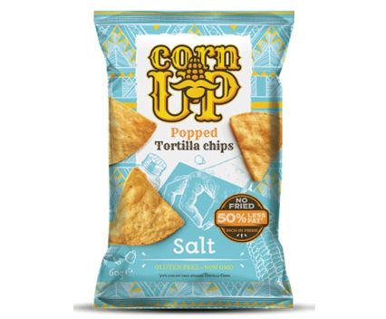 Царевичен Чипс Тортила със Сол Без Глутен Corn Up 60 г