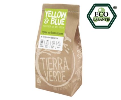 Еко Прах за Бяло Пране и Бебешки Дрешки Tierra Verde 56 пр. 850 г