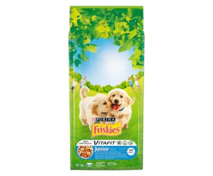 Кучешка Храна Purina Friskies Junior Пиле и Зеленчуци 15 кг