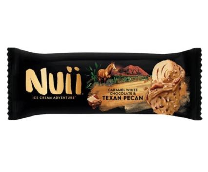 Сладолед Nuii Caramel White Chocolate & Texan Pecan 66 гр.